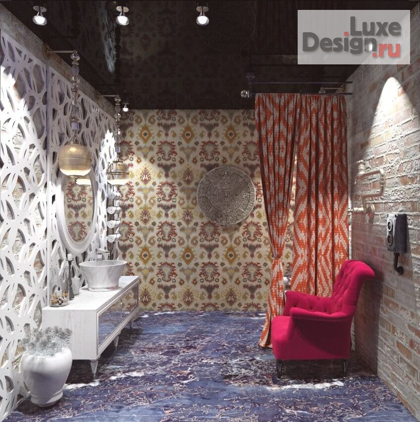 Дизайн интерьера ресторана "Бар-ресторан в стиле лофт с элементами арт-деко и обилием китча" (фото 5)