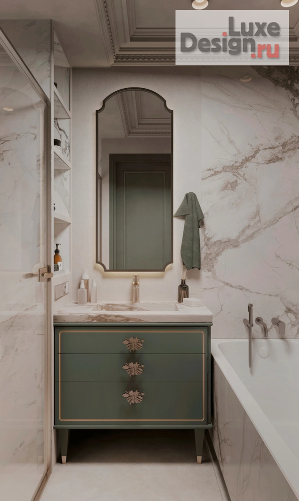 Дизайн интерьера двухкомнатной квартиры "Сталинка во французских мотивах " (фото 7)