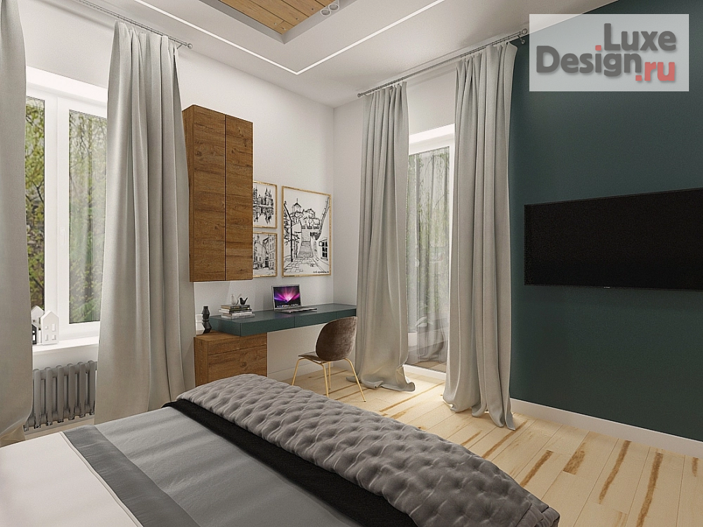 Дизайн интерьера загородного дома "Визуализация интерьера для дизайн проекта одноэтажного загородного дома" (фото 9)