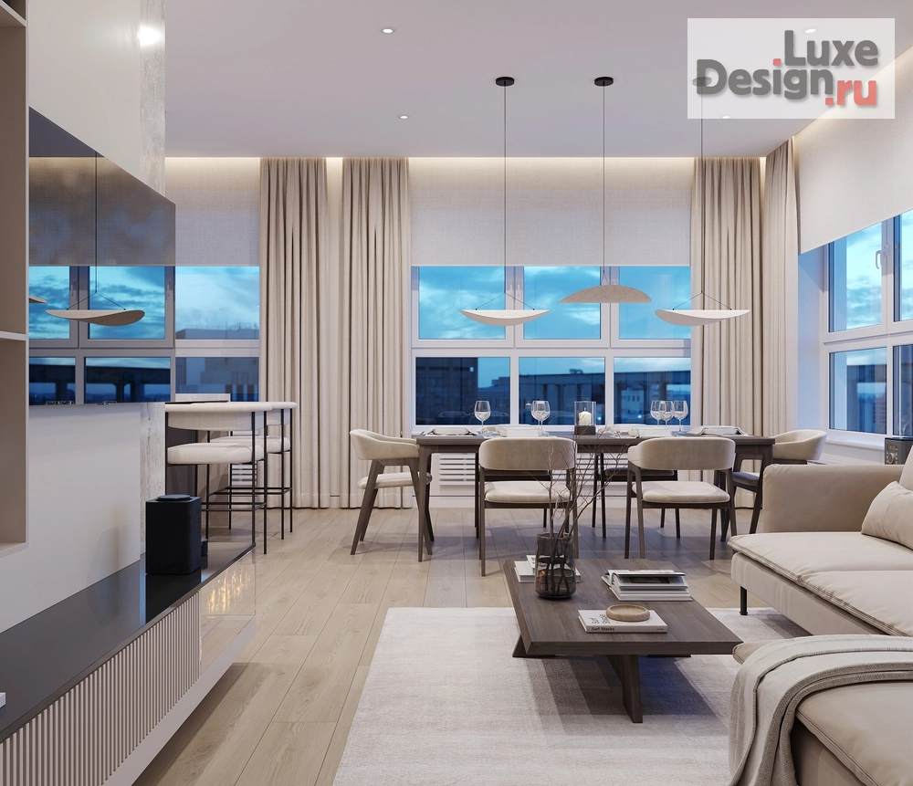 Дизайн интерьера трехкомнатной квартиры "Комсомольский 48б 21 этаж" (фото 5)