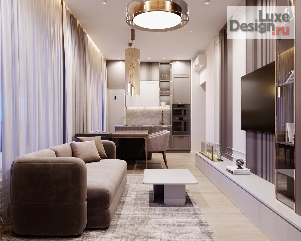 Дизайн интерьера трехкомнатной квартиры "К48Б-23 этаж" (фото 10)