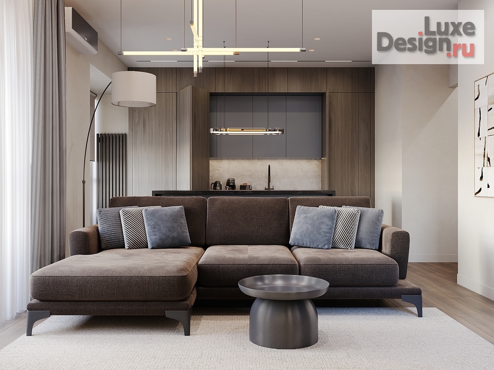 Дизайн интерьера трехкомнатной квартиры "Левобережный Life ЖК Золотой парус" (фото 3)