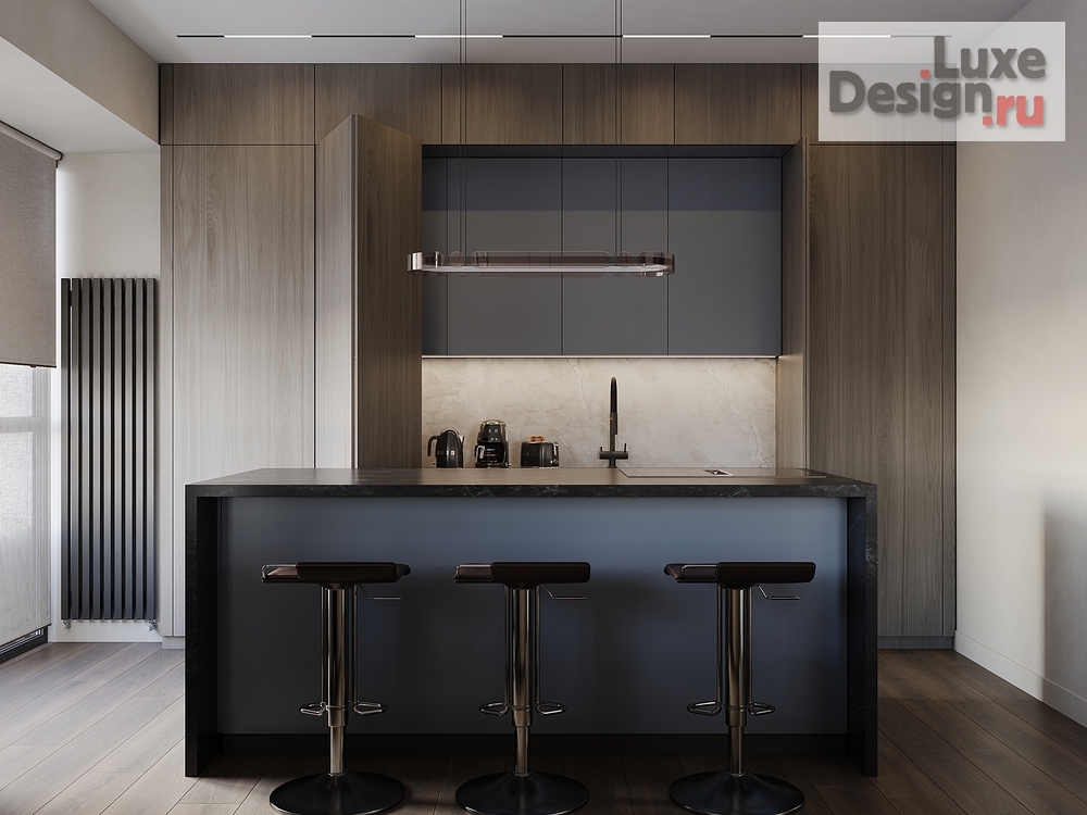 Дизайн интерьера трехкомнатной квартиры "Левобережный Life ЖК Золотой парус" (фото 2)