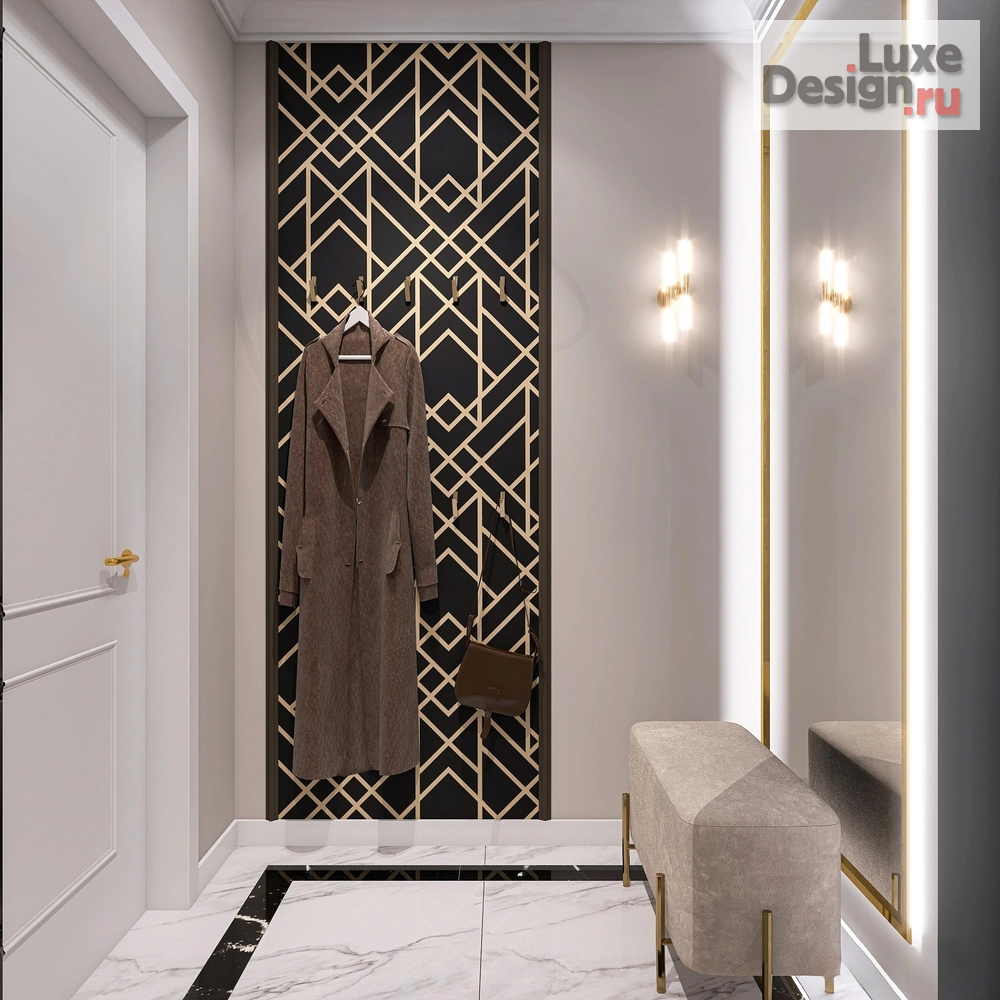 Дизайн интерьера двухкомнатной квартиры "Квартира в стиле современная классика с элементами Ар-Деко" (фото 7)