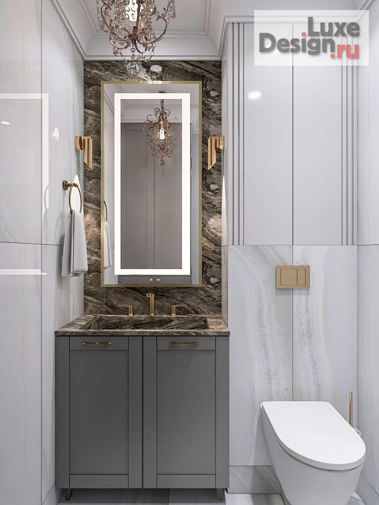 Дизайн интерьера двухкомнатной квартиры "Квартира в стиле современная классика с элементами Ар-Деко" (фото 17)