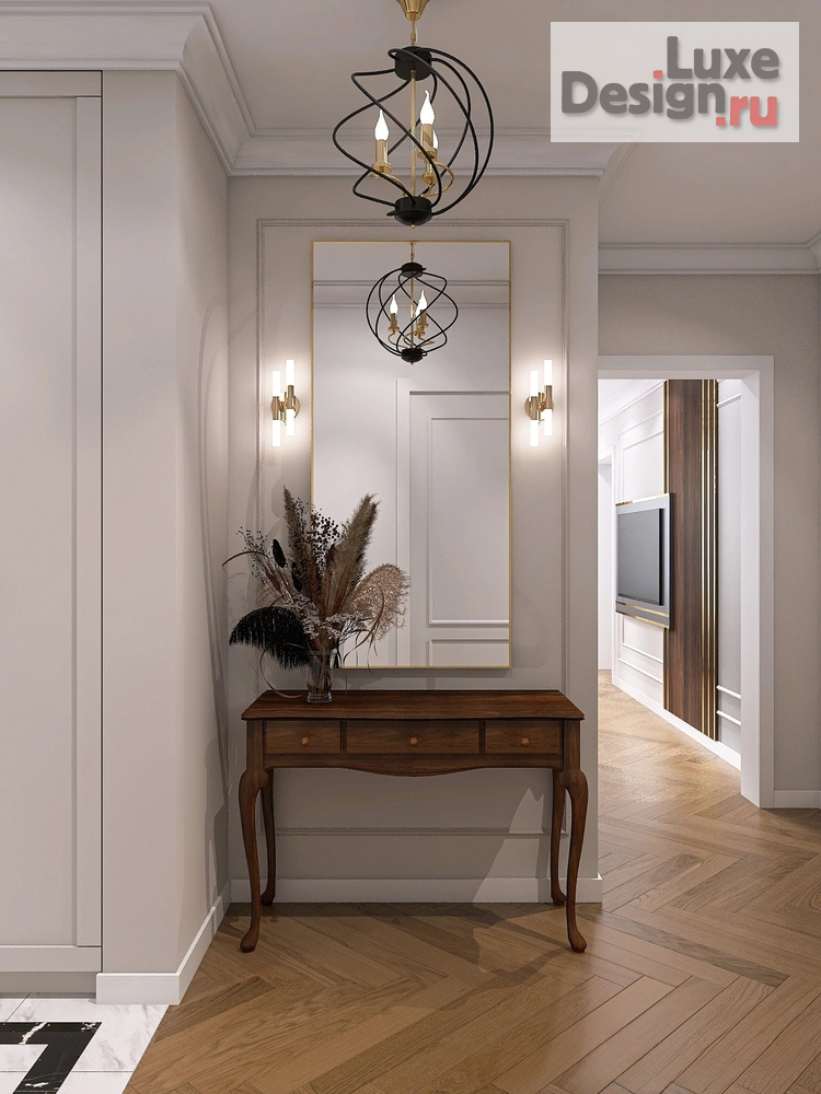 Дизайн интерьера двухкомнатной квартиры "Квартира в стиле современная классика с элементами Ар-Деко" (фото 11)