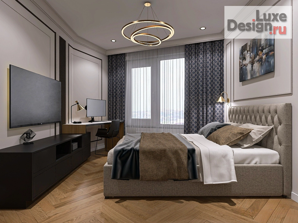 Дизайн интерьера двухкомнатной квартиры "Квартира в стиле современная классика с элементами Ар-Деко" (фото 14)