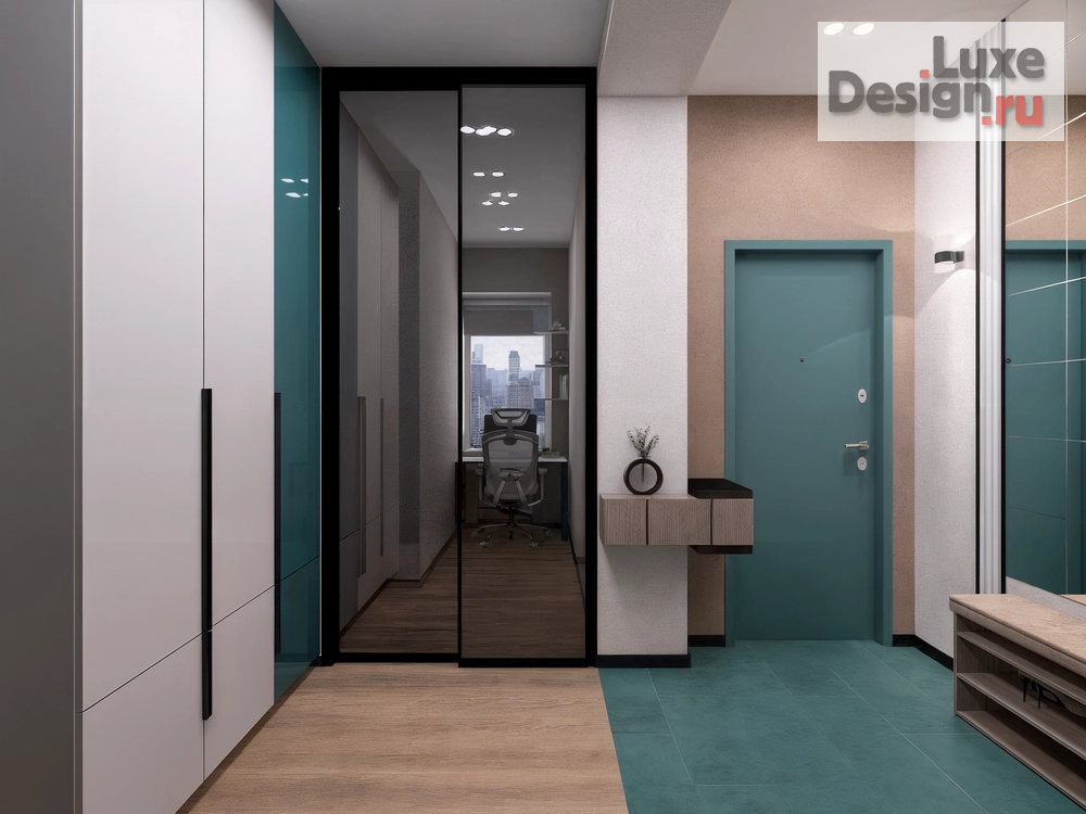 Дизайн интерьера квартиры "Квартира в современном стиле _бежевые оттенки с зелеными акцентами" (фото 7)