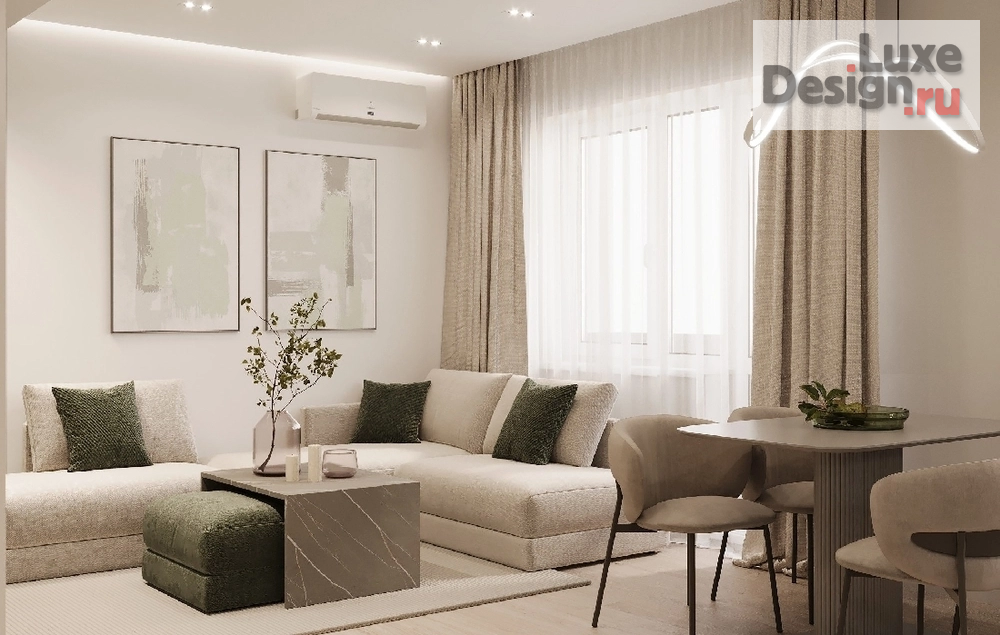 Дизайн интерьера трехкомнатной квартиры "Дизайн интерьера 3-х комнатной квартиры по ул. Интернационалистов 31, Томск" (фото 3)