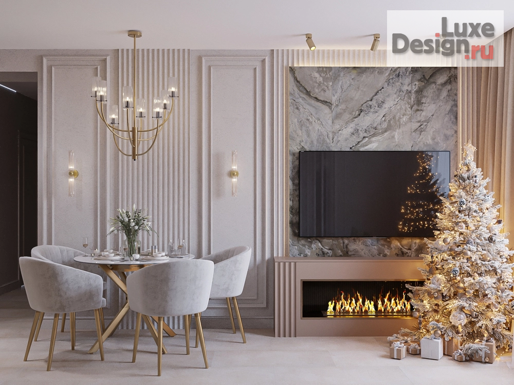 Дизайн интерьера трехкомнатной квартиры "Дизайн интерьера 3D визуализация" (фото 2)