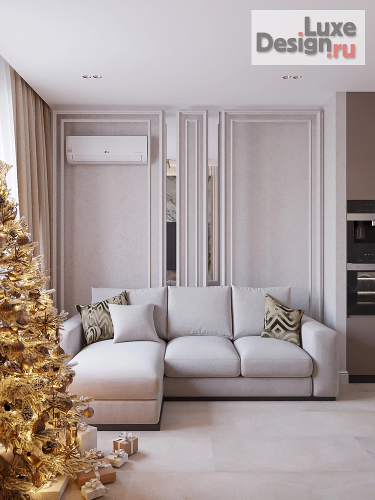 Дизайн интерьера трехкомнатной квартиры "Дизайн интерьера 3D визуализация" (фото 3)