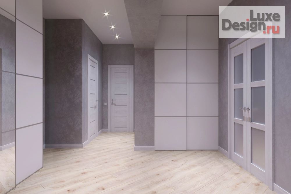 Дизайн интерьера трехкомнатной квартиры "Центр_100 Коридор" (фото 2)