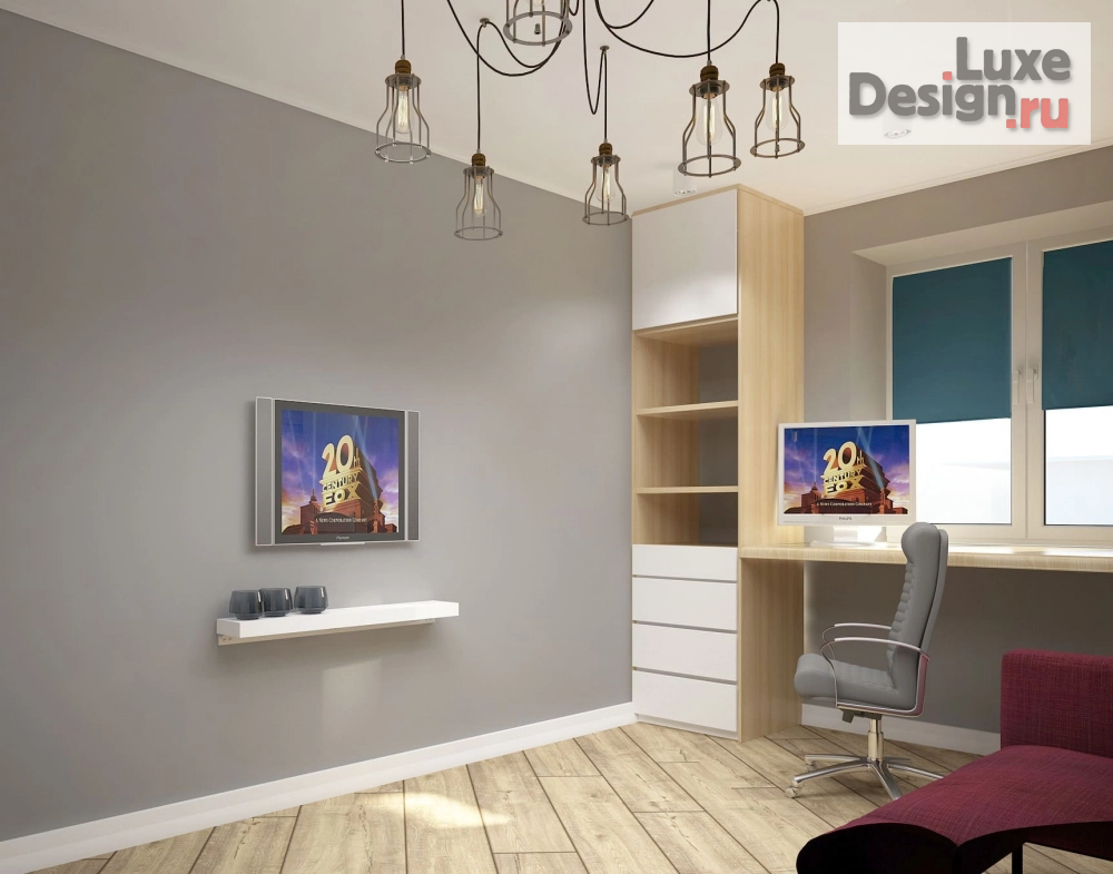 Дизайн интерьера трехкомнатной квартиры "Благородный серый и оливка: дизайн интерьера трехкомнатной квартиры." (фото 12)