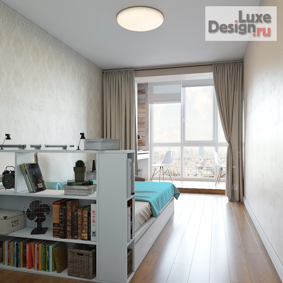 Дизайн интерьера двухкомнатной квартиры "Дизайн-проект 2 к квартиры в доме от ТДСК" (фото 12)