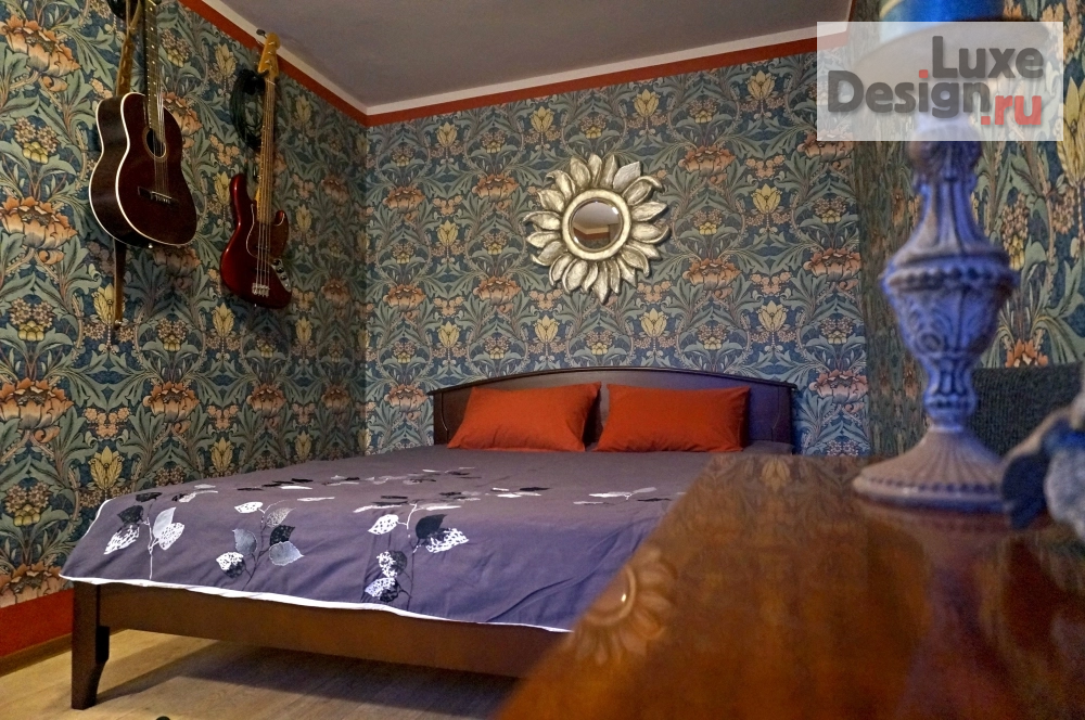 Дизайн интерьера спальни "Спальня с радикальными обоями" (фото 1)